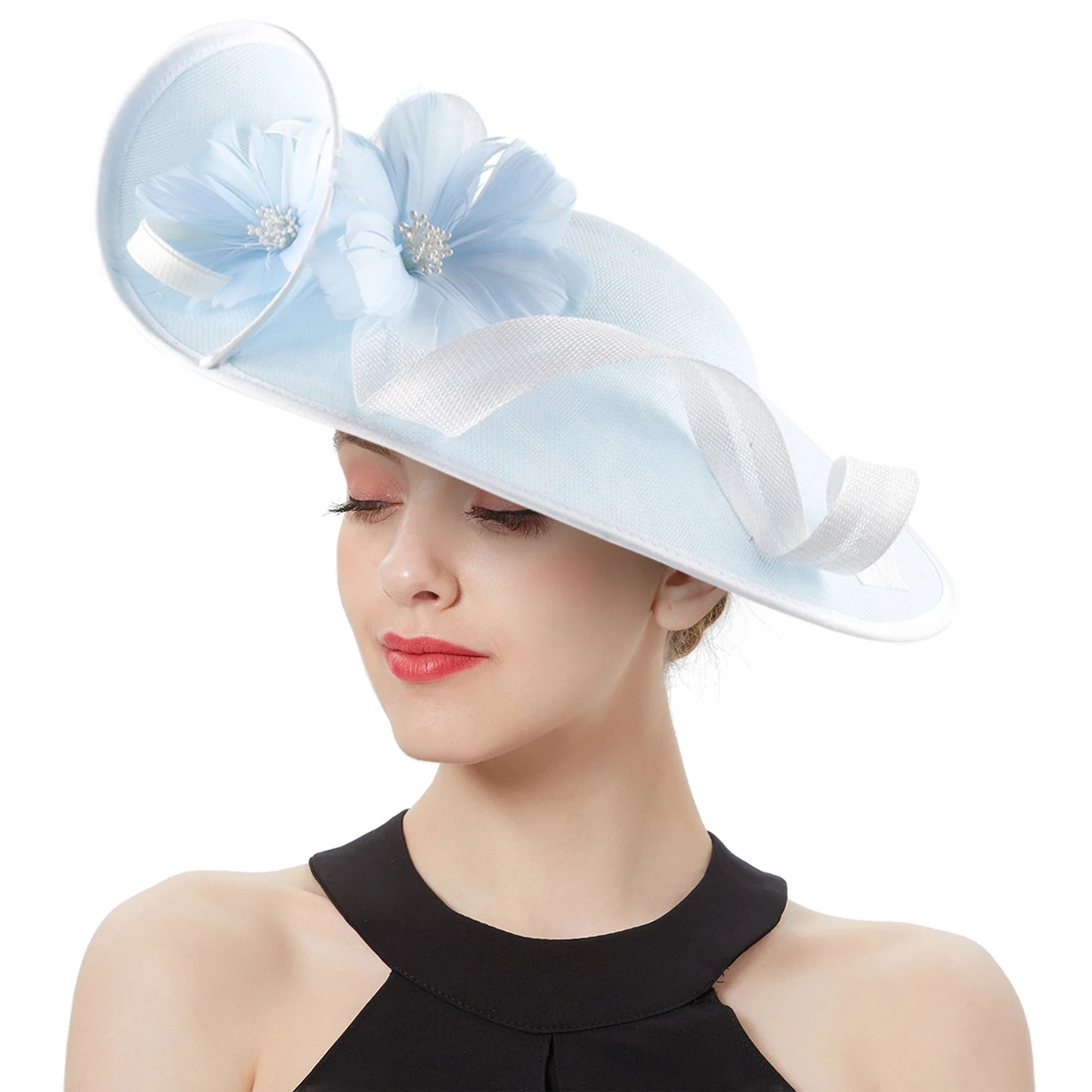 Sinamay Fascinator – Unique Derby & Wedding Hat, Fashion Church Headpiece & Bridal Headband for Women