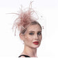 Bridal Feather Organza Fascinator Hat – Elegant Veil Headpiece for Weddings & Special Occasions