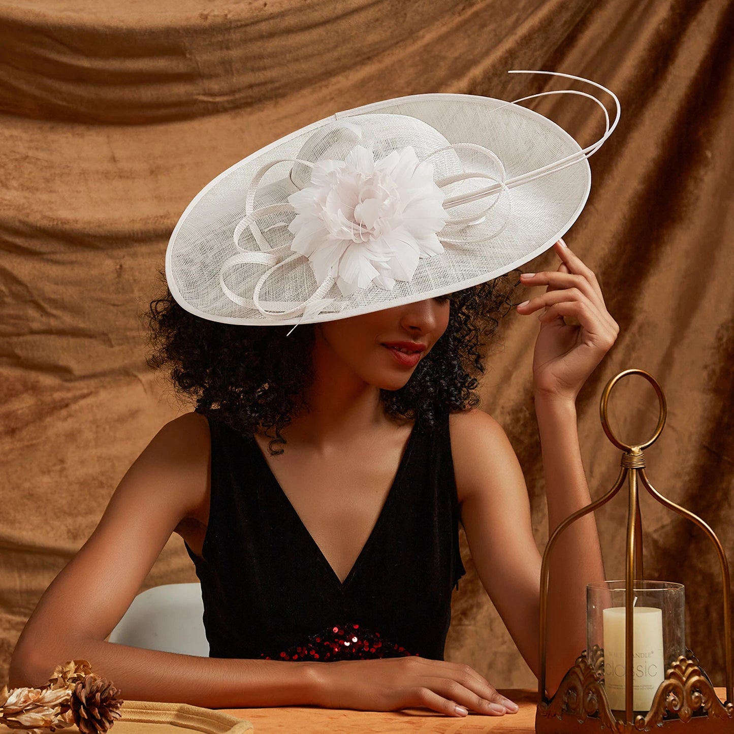 Sinamay Fascinator – Unique Derby & Wedding Hat, Fashion Church Headpiece & Bridal Headband for Women