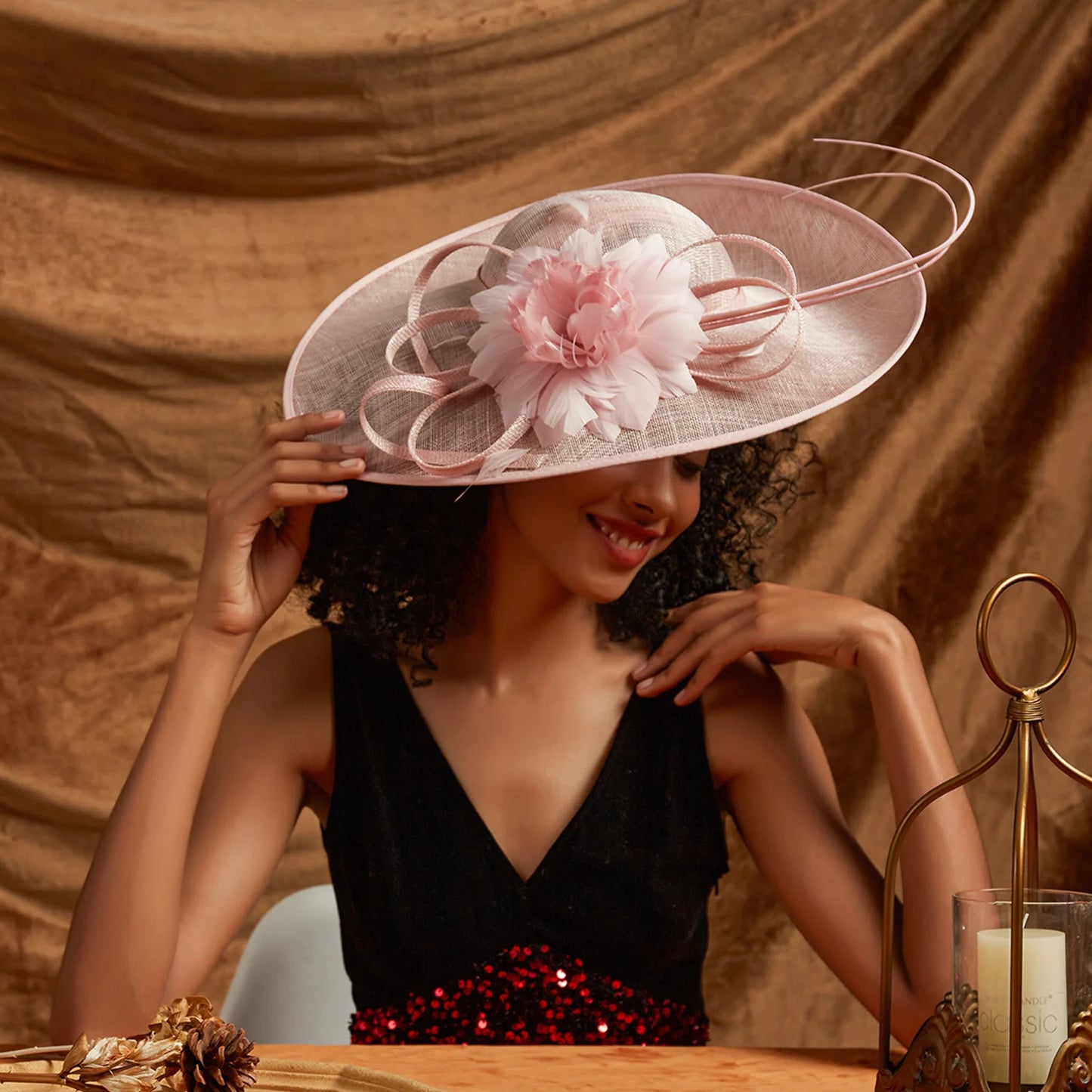 Sinamay Fascinator – Unique Derby & Wedding Hat, Fashion Church Headpiece & Bridal Headband for Women