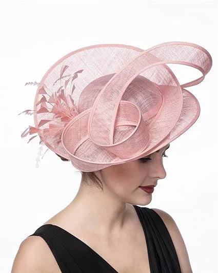 Sinamay Fascinator – Unique Derby & Wedding Hat, Fashion Church Headpiece & Bridal Headband for Women