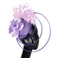 Fashion Sinamay Fascinator – Fancy Floral Feather Headpiece & Hair Clip for Weddings, Church & Special Occasions