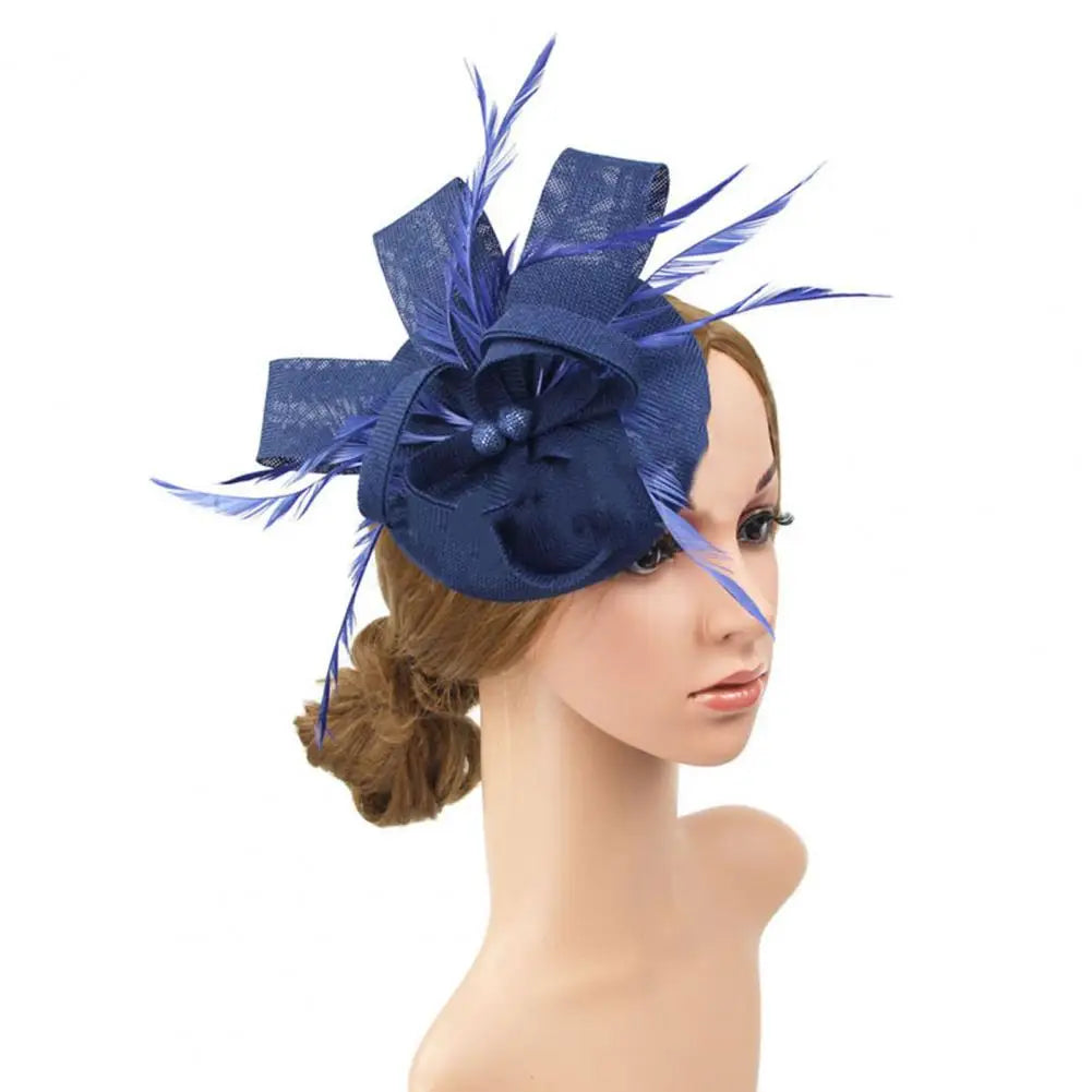 Faux Feather & Mesh Fascinator