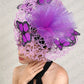 Fashion Butterfly Fascinator Hat – Elegant Wedding & Race Day Headpiece, Big Pillbox Cap for Ladies, Derby & Parties