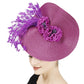 Ladies’ Elegant Wide Brim Fascinator Hat – Millinery Headpiece for Kentucky Derby, Weddings & Formal Events