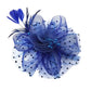 Feather & Mesh Flower Fascinator – Elegant Headpiece with Faux Pearls for Weddings & Special Events