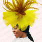 Women's Elegant Mesh Fascinator – Big Derby Hat with Veil & Feathers for Kentucky, Weddings & Party Headpiece