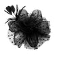 Feather & Mesh Flower Fascinator – Elegant Headpiece with Faux Pearls for Weddings & Special Events