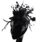 Elegant Red Wedding Fascinator Hat – Imitation Sinamay Feather Headpiece, Vintage Bridal Hair Accessory for Women