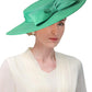 Wide Brim Church Fascinator Hat – Elegant Big Bowknot Fedora for Women, Kentucky Derby, Weddings & Tea Parties