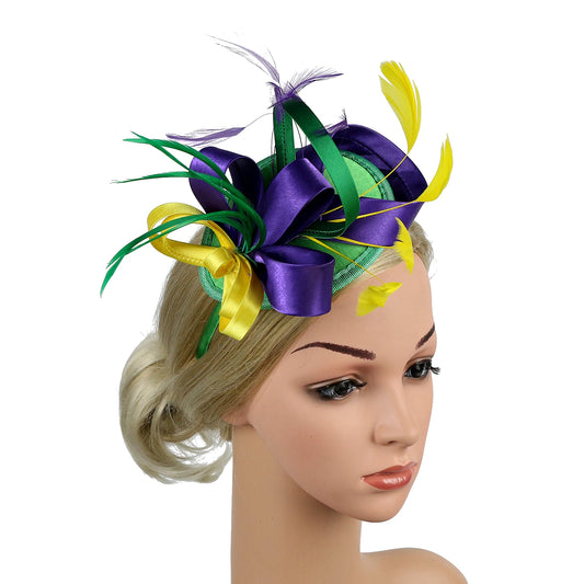 Celebrity Feather Fascinator Hat – Elegant Headwear for Halloween, Christmas, Kentucky Derby & Cocktail Tea Parties