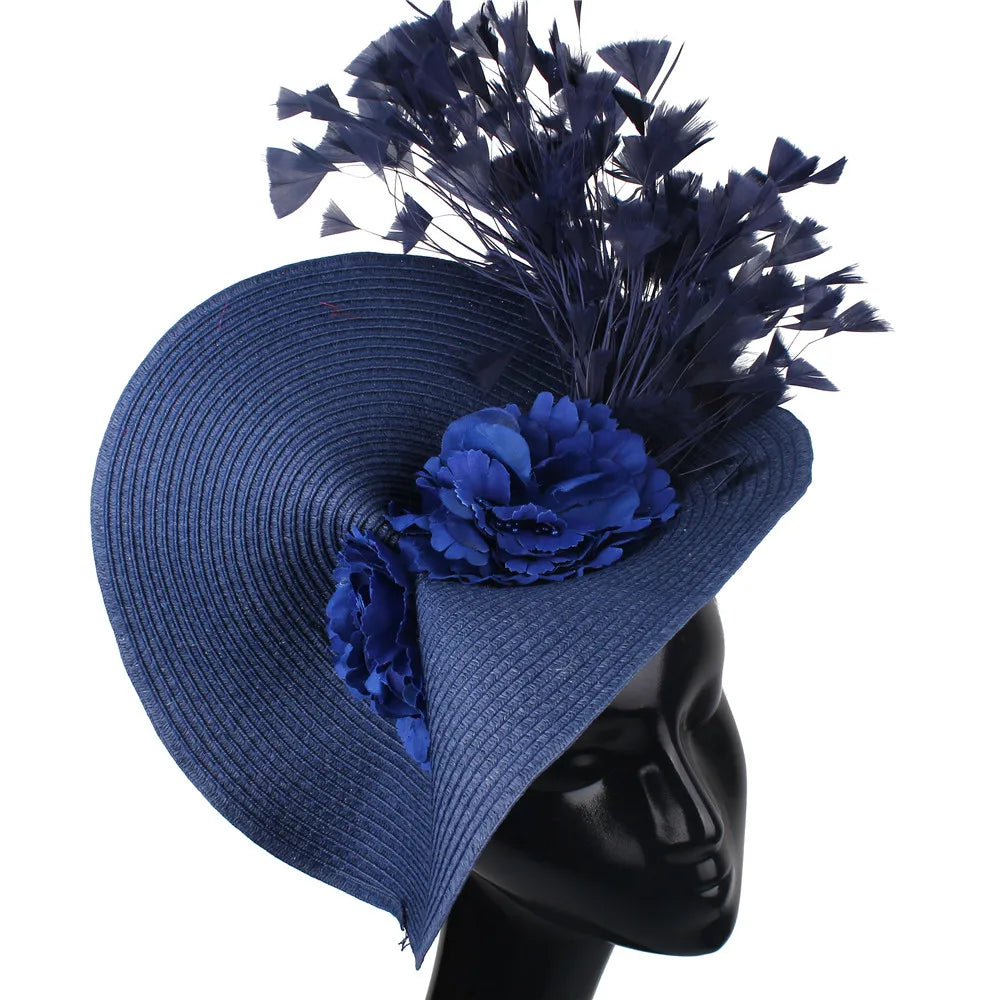 Ladies’ Elegant Wide Brim Fascinator Hat – Millinery Headpiece for Kentucky Derby, Weddings & Formal Events