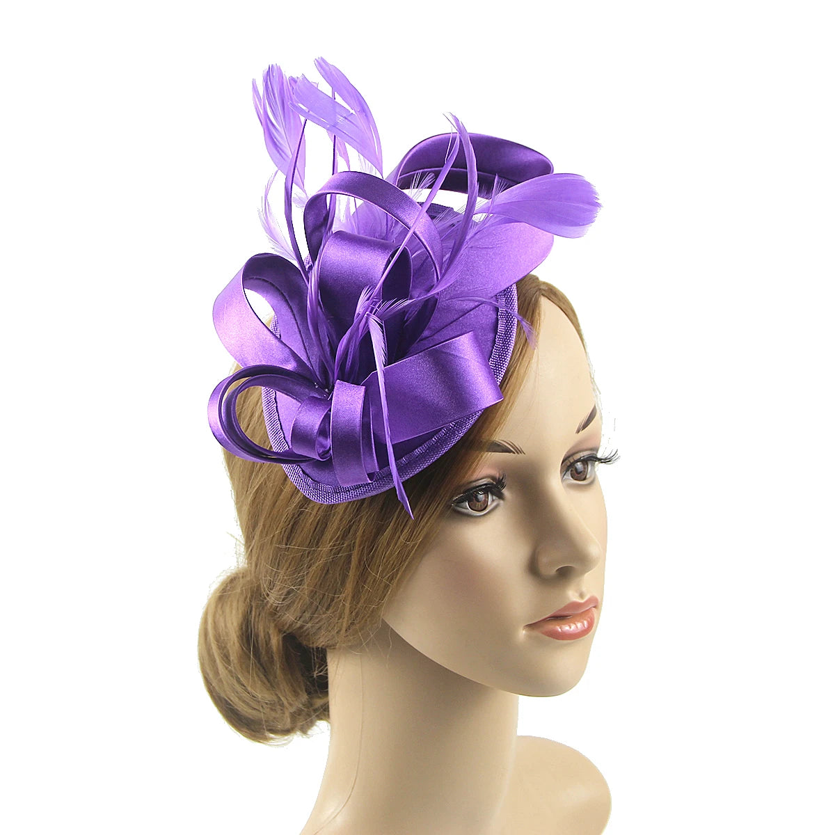 Celebrity Feather Fascinator Hat – Elegant Headwear for Halloween, Christmas, Kentucky Derby & Cocktail Tea Parties