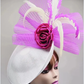 Elegant Flower Fascinator Hat – Women's Pillbox Cap, Kentucky Derby & Wedding Headpiece with Mesh & Millinery Design