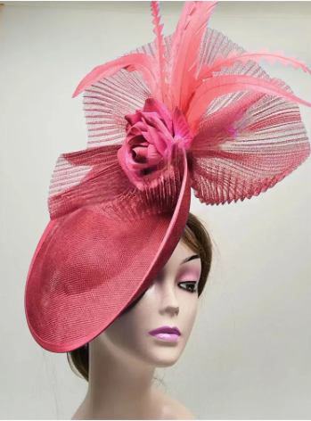 Elegant Flower Fascinator Hat – Women's Pillbox Cap, Kentucky Derby & Wedding Headpiece with Mesh & Millinery Design