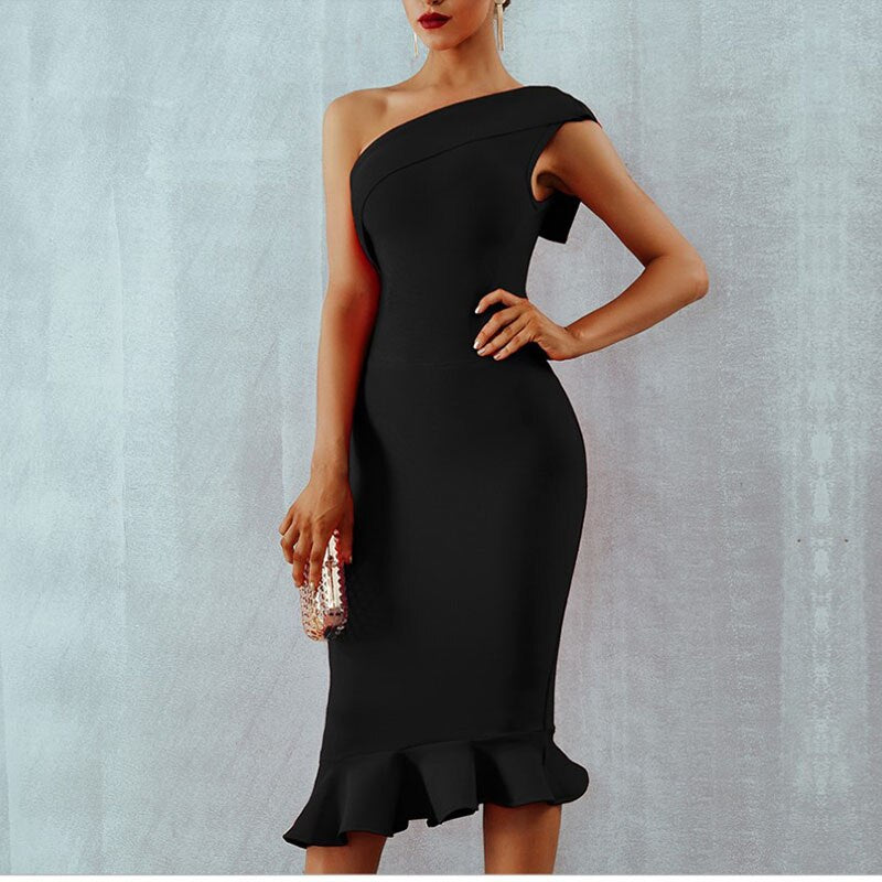 One Shoulder Bodycon Party Dress