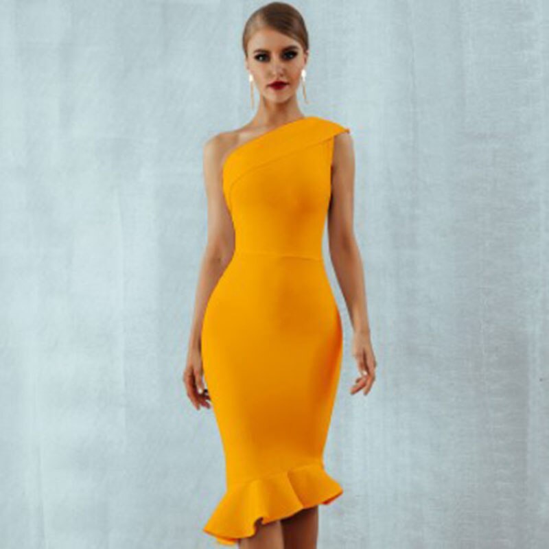 One Shoulder Bodycon Party Dress