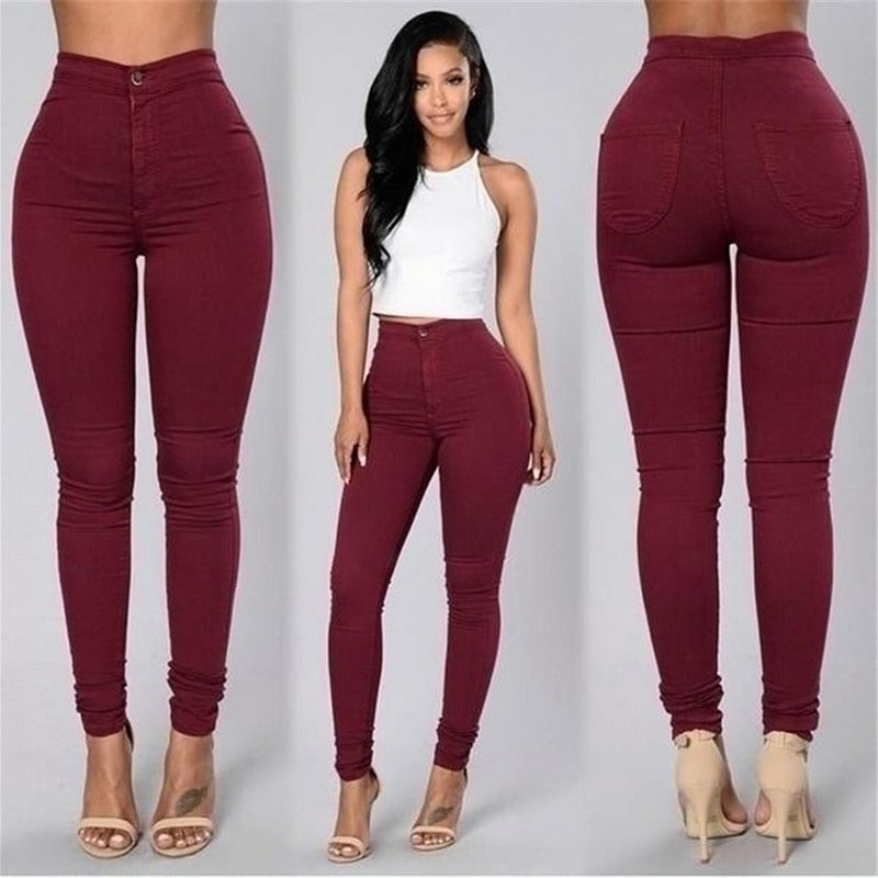 High Waist Skinny Pants Jeans for Women