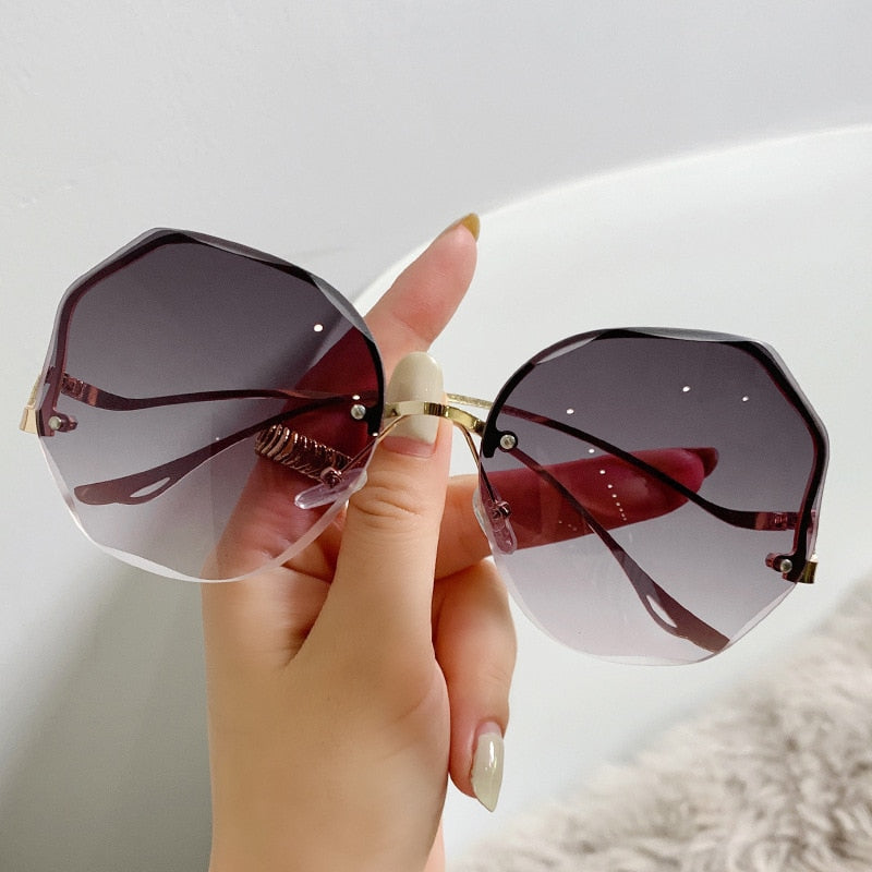 Luxury Round Gradient Sunglasses Women