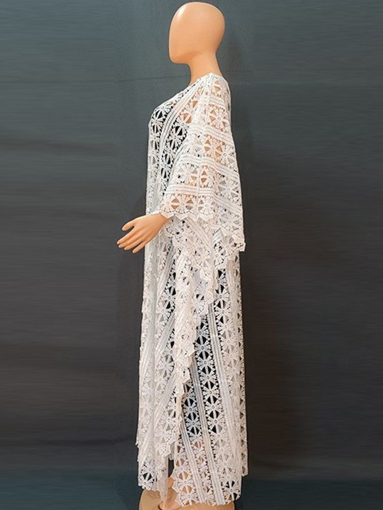 Kaftan Long Maxi Dress With Inner - Two Piece