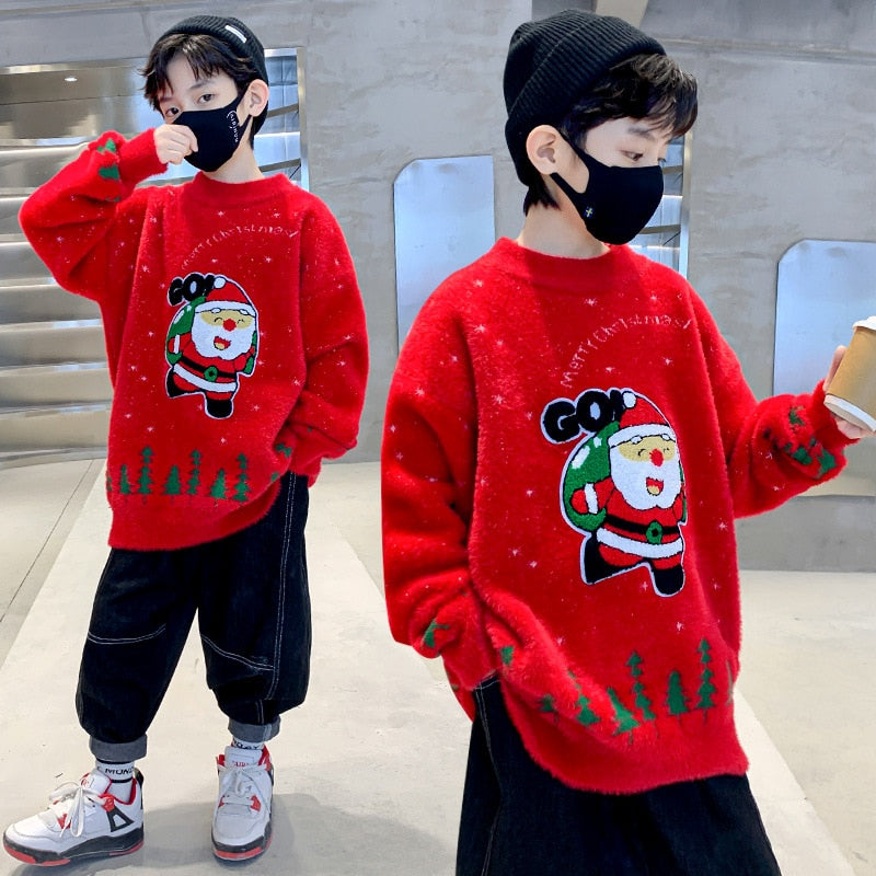 Christmas Pullover Knitted Sweater for Boys