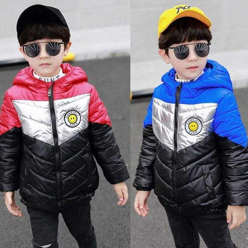 Warm Hooded Jacket Coat for Boys