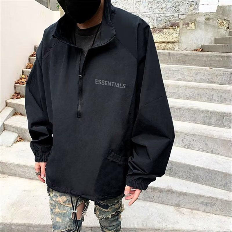 Essentials Season 7 Windbreaker Men Women Hip Hop Zipper Jacket Men Outdoor Windproof Jacket Windbreaker Coat Fashion Outwear