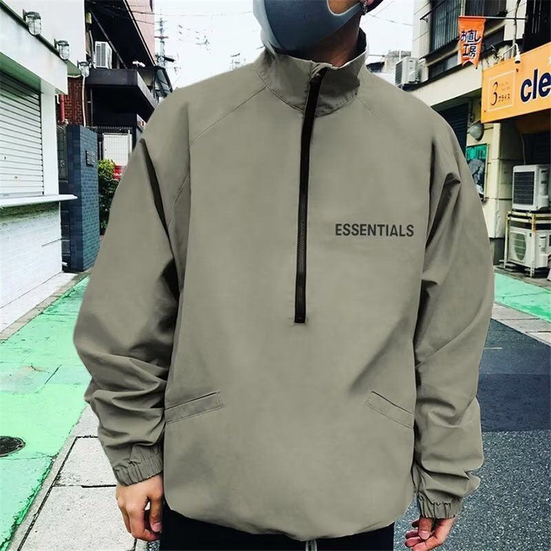 Essentials Season 7 Windbreaker Men Women Hip Hop Zipper Jacket Men Outdoor Windproof Jacket Windbreaker Coat Fashion Outwear