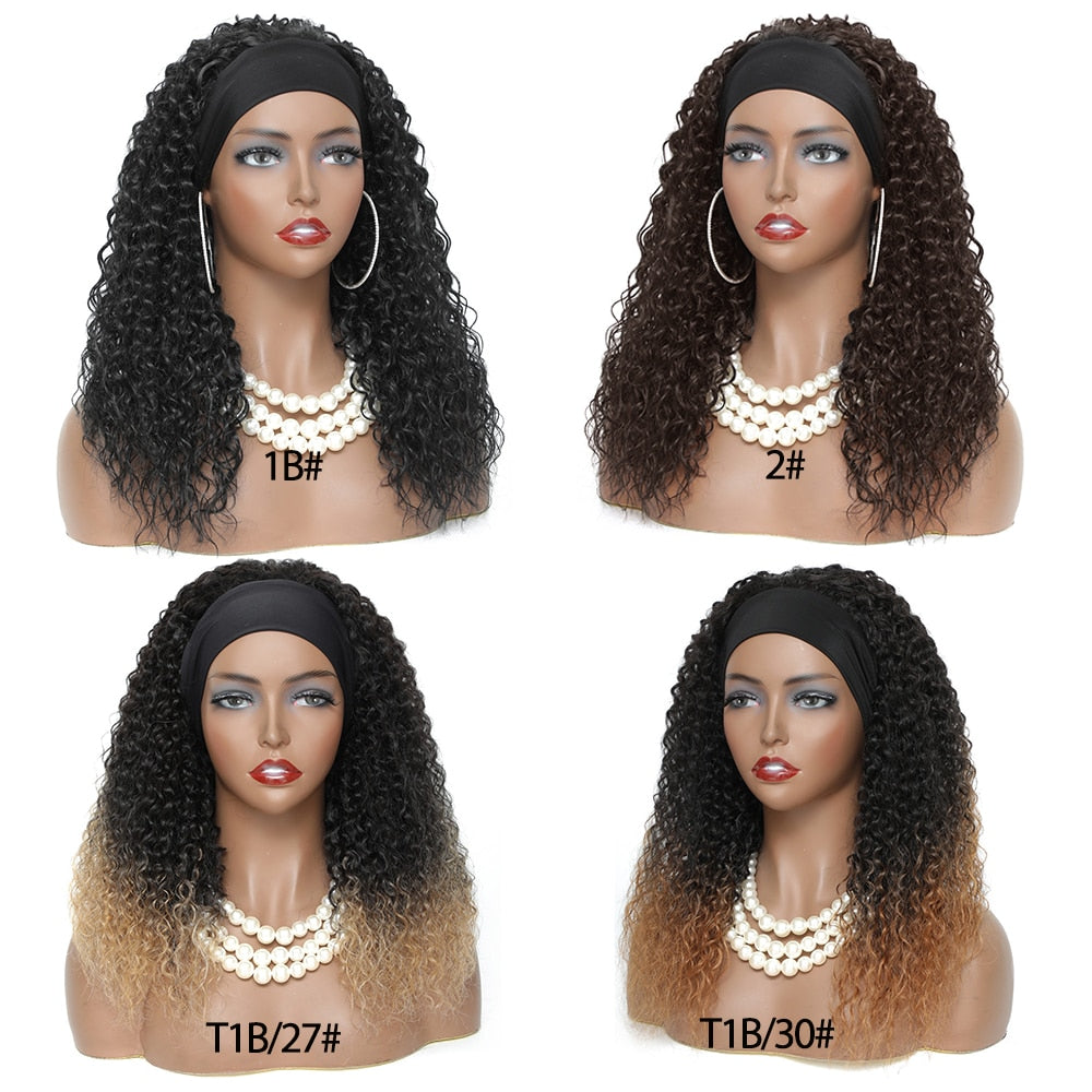 Curly Synthetic Headband Wig For Women