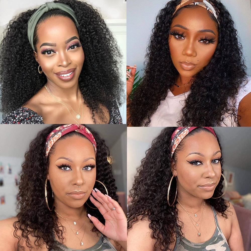 Curly Synthetic Headband Wig For Women