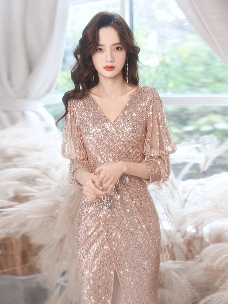 Sequin Evening Party Dress for Women