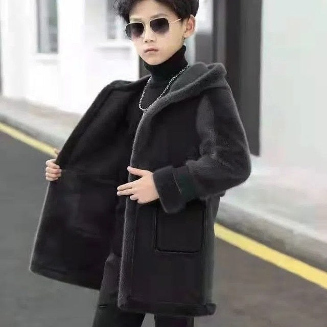 Quality Winter Plus Velvet Thicken Jacket Coat for Kids