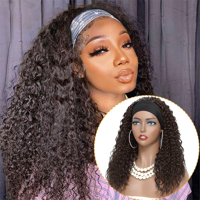 Curly Synthetic Headband Wig For Women