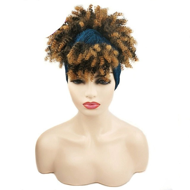 Kinky Curly Synthetic Headband Wigs For Women