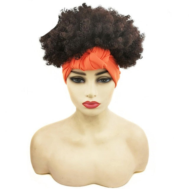 Kinky Curly Synthetic Headband Wigs For Women