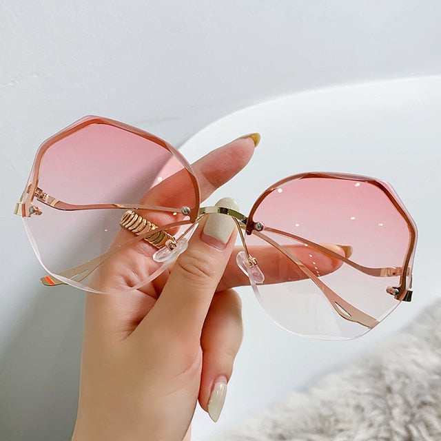 Luxury Round Gradient Sunglasses Women