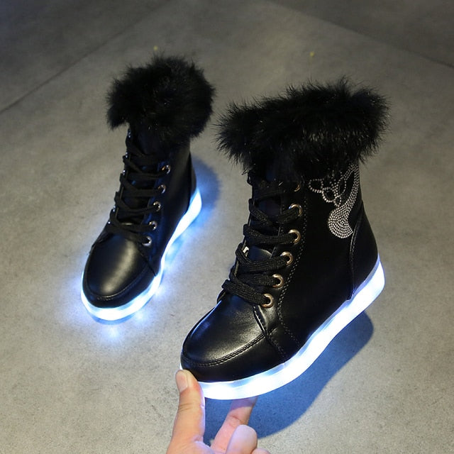 Glowing Boots Shoes for Girls