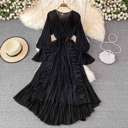 One Size Ankle Length Long Dress for Women