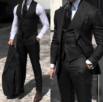 Wedding Tuxedo Slim Fit 3 Piece(jacket +vest +pants）