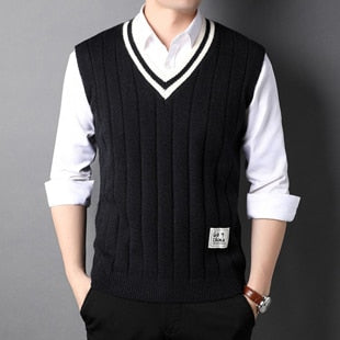 Pullover Sleeveless V Neck Sweater Vest