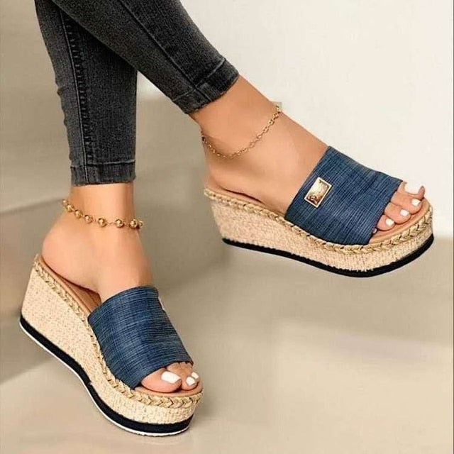 Casual Wedge Sandals Thick Bottom