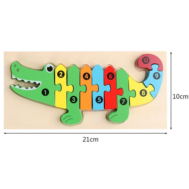 Dinosaur Wooden Puzzles for Children Educational Toys