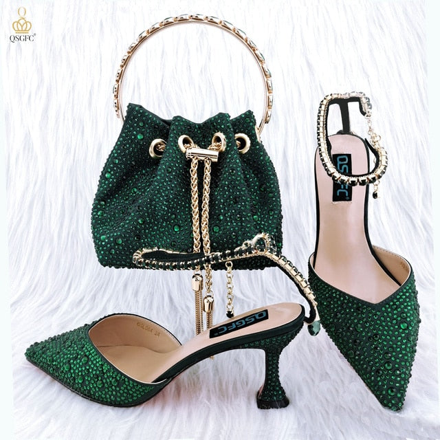 Pointed Shoes with Designer bag for Women