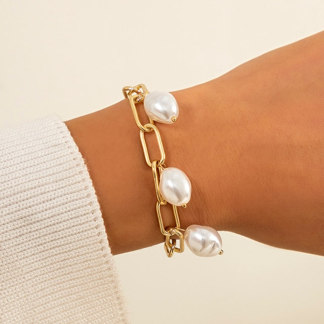 Pearl Chain Bracelet For Women