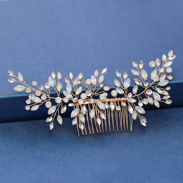 Pearl Crystal Wedding Hair Comb