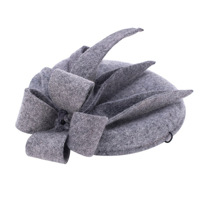 Wool Felt Fascinators Pillbox Party Hat for Women