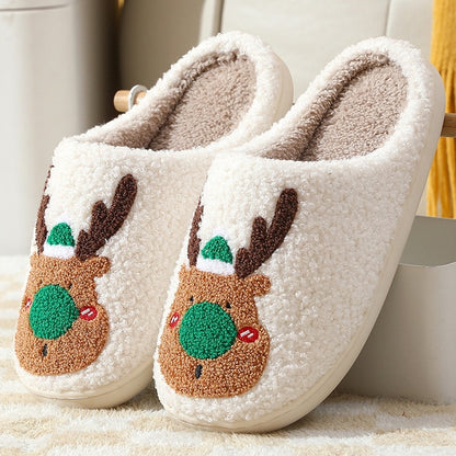 Indoor Christmas Elk Slippers