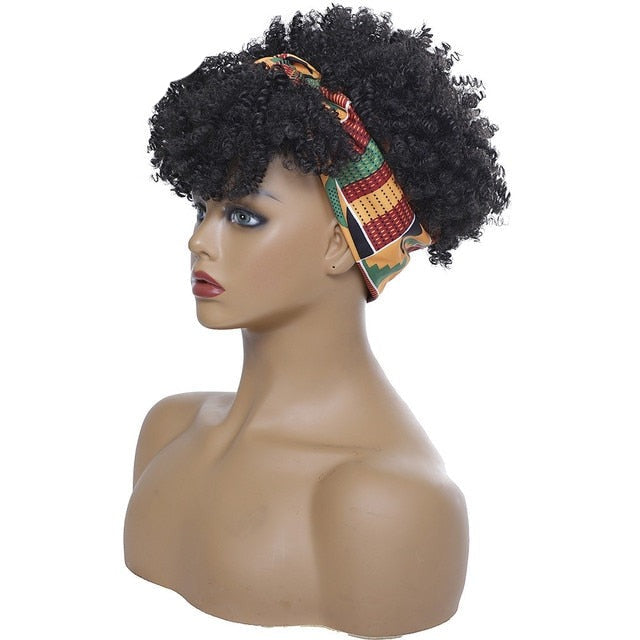 Kinky Curly Synthetic Headband Wigs For Women