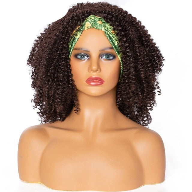 Kinky Curly Synthetic Headband Wigs For Women