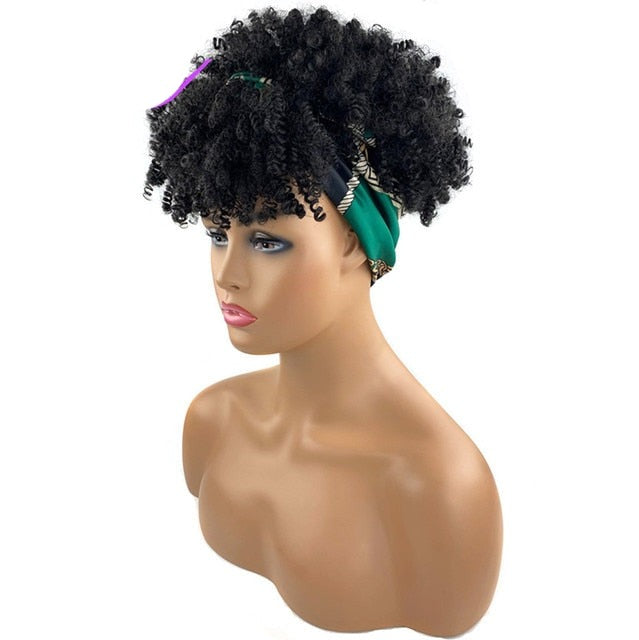 Kinky Curly Synthetic Headband Wigs For Women